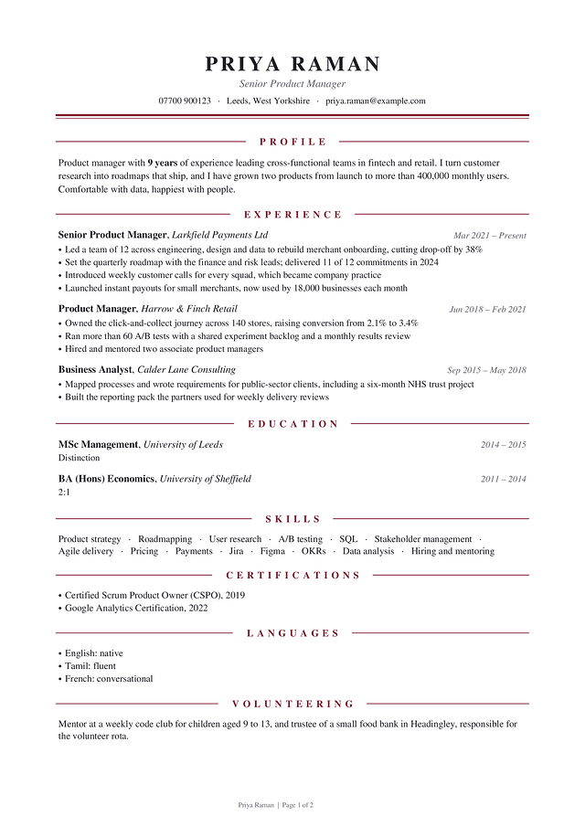 Teacher CV Template UK (Free Download) | CV Mojo